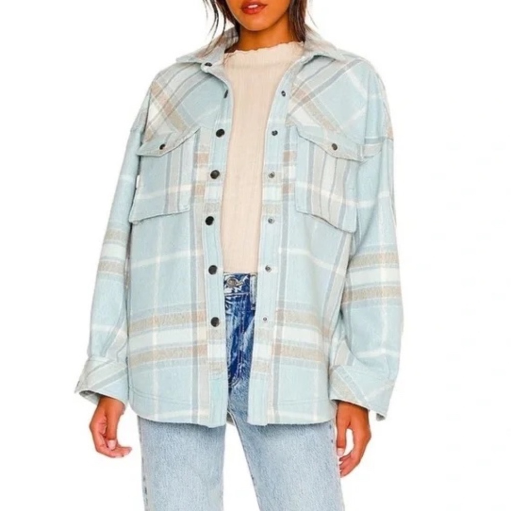 Free People We The Free Cozy Cabin Shacket Size Small
